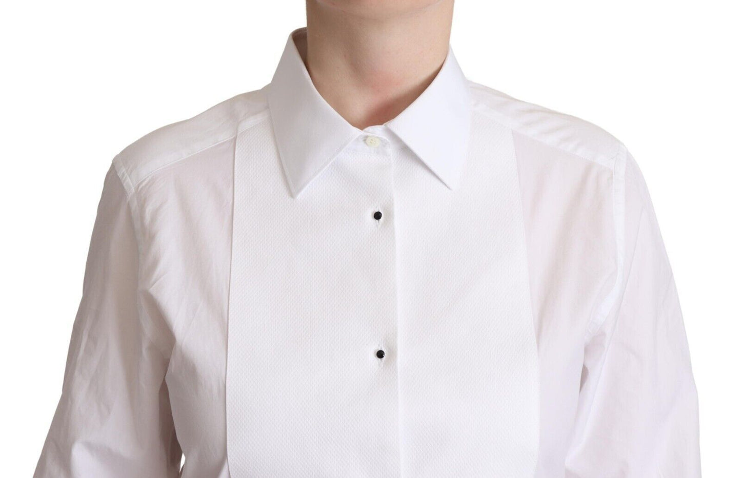 Dolce & Gabbana Elegant Hvid Poplin Skjorte
