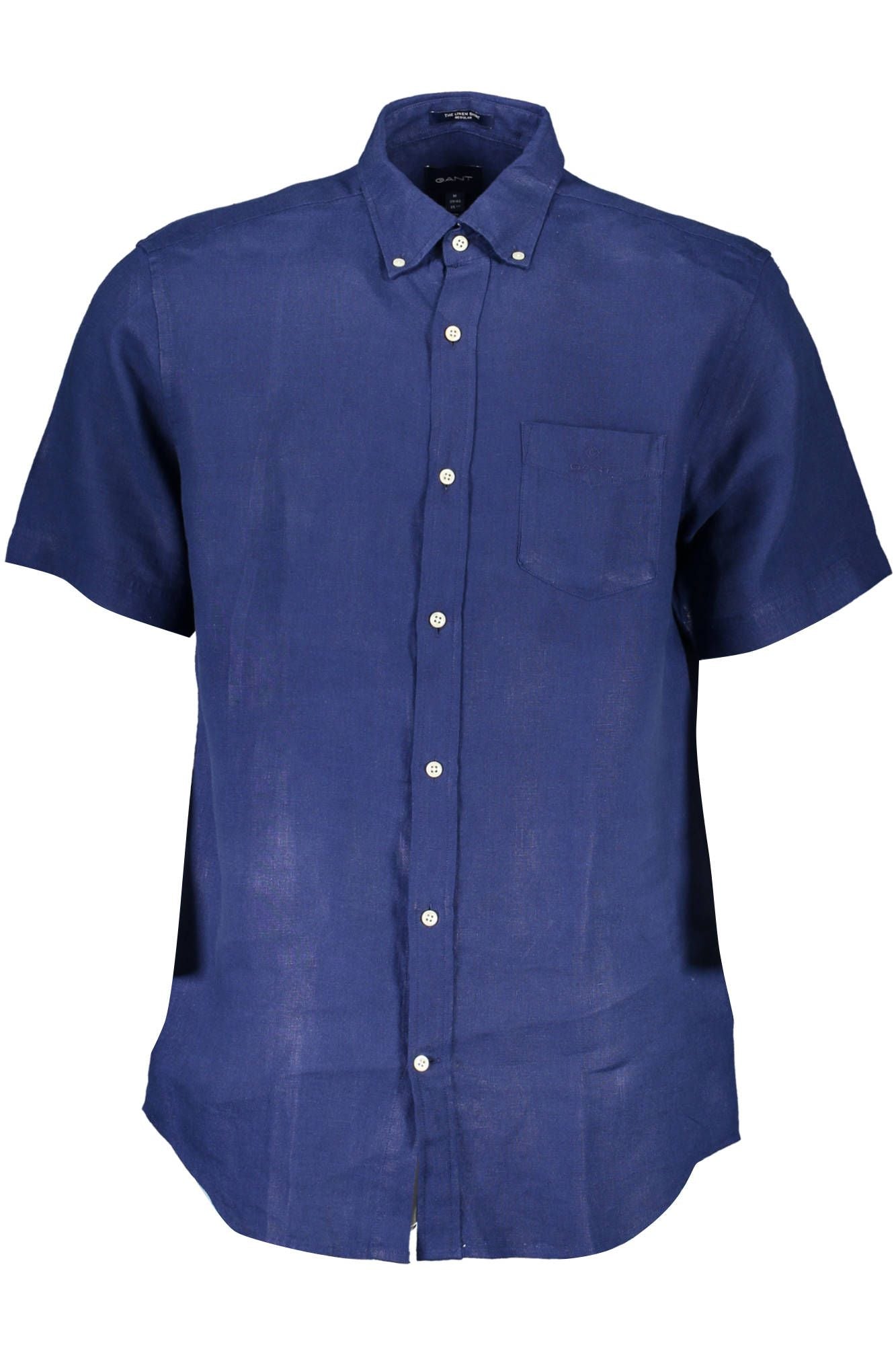 Gant Elegant Blå Hørskjorte Med Knapper