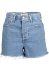 Levi's Chic Fringed Hem Denim Shorts i Lyseblå