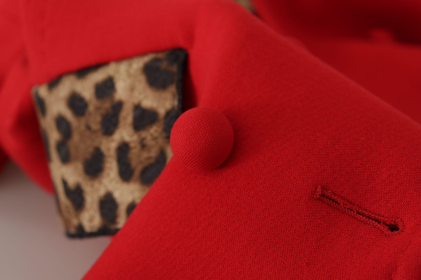 Dolce & Gabbana Elegant Rød Leopard Trenchcoat