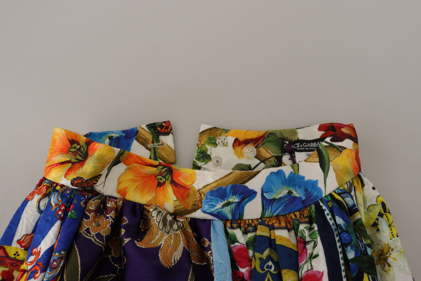 Dolce & Gabbana højtaljet maxinederdel med sicilianske mønstre