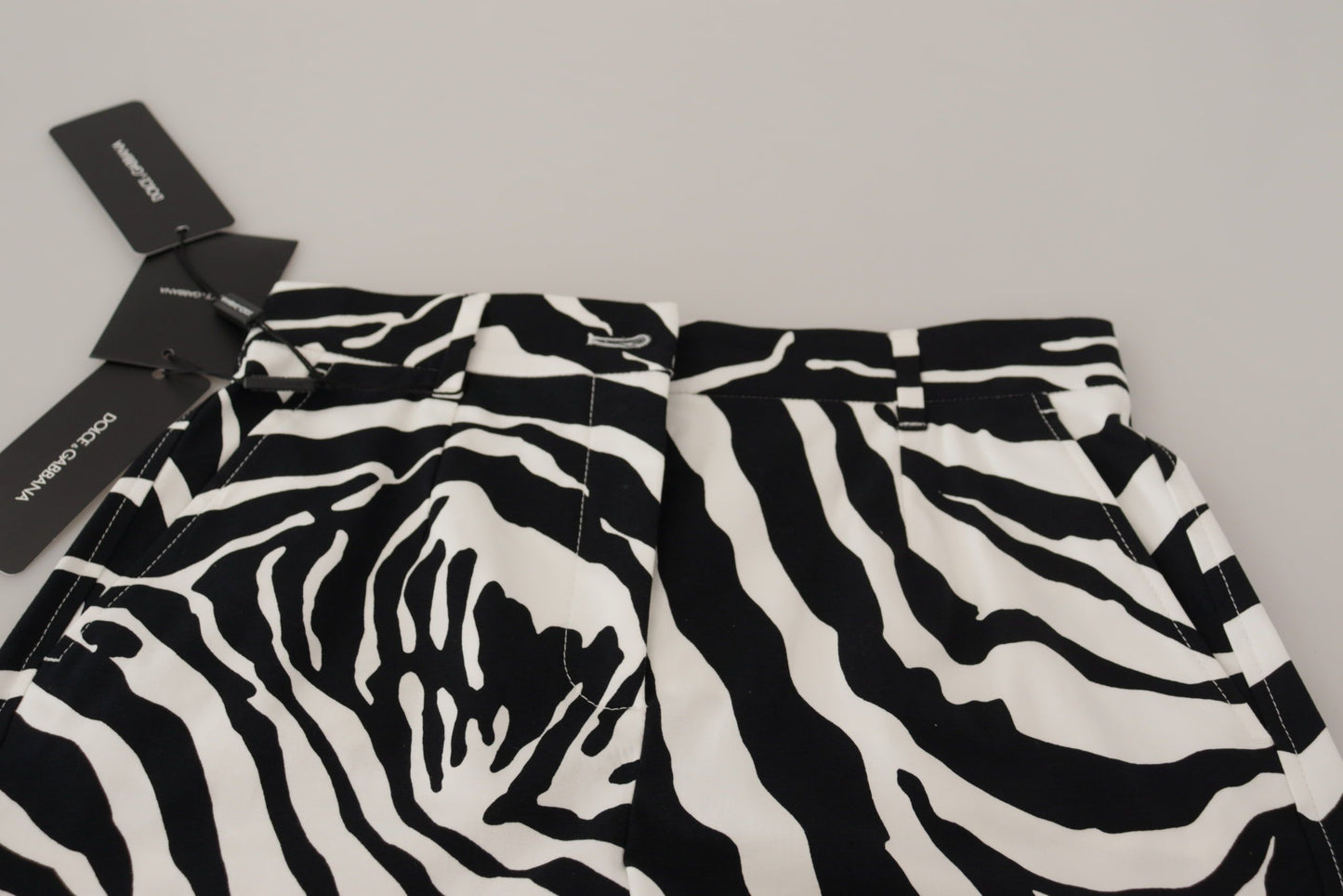 Dolce & Gabbana Zebraprint Hotpants med mellemhøj talje