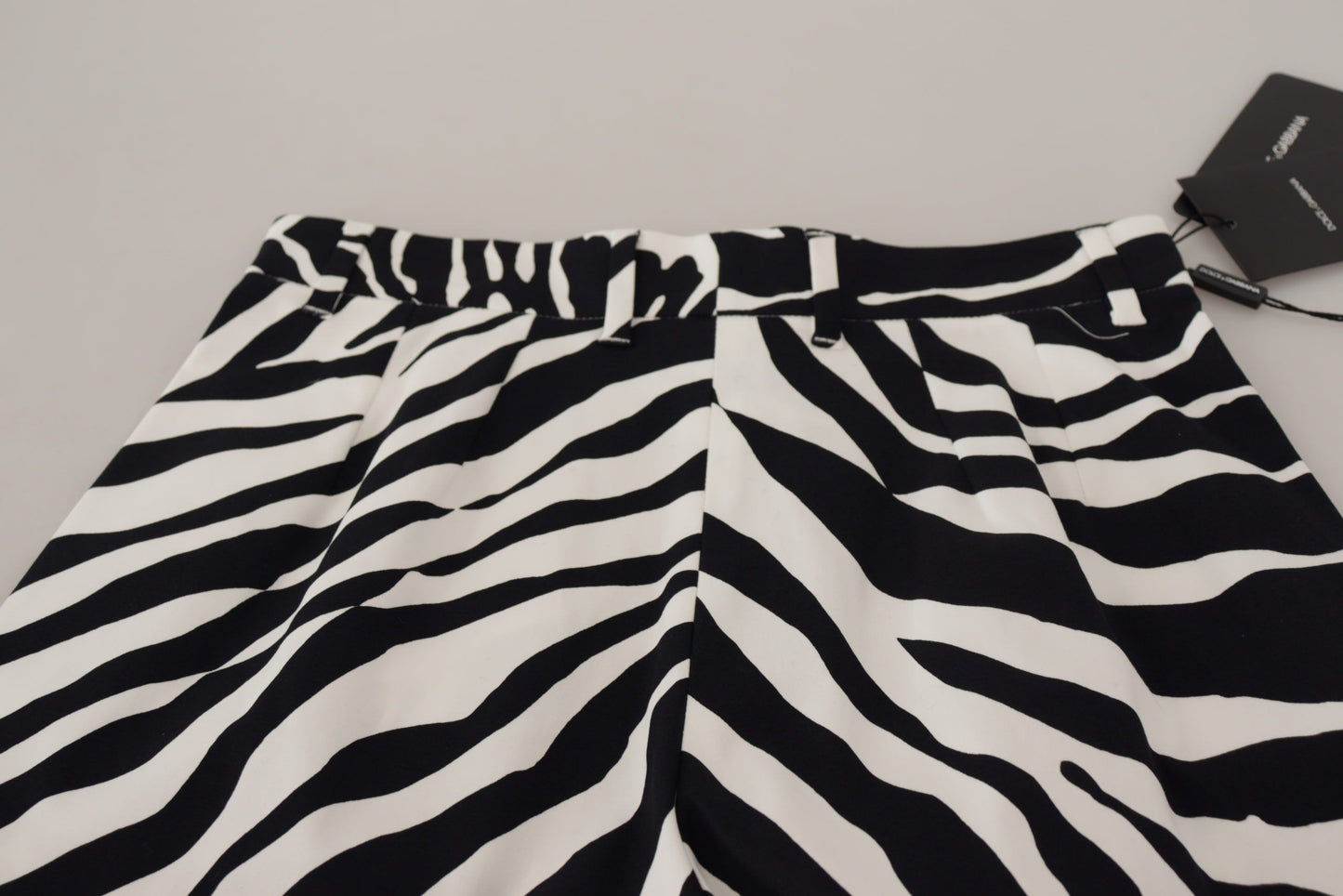 Dolce & Gabbana Zebraprint Hotpants med mellemhøj talje