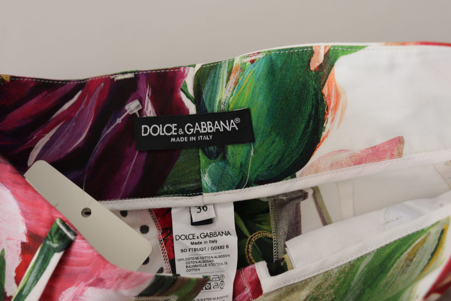 Dolce & Gabbana Flerfarvede Majolica Blomster Højtaljede Shorts