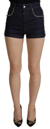 Dolce & Gabbana Chic højtaljede hotpants shorts med krystaldetaljer