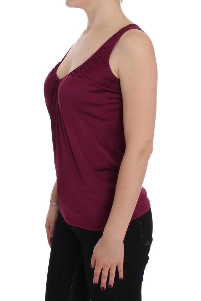 PLEIN SUD Elegant Lilla Rayon Cami Bluse