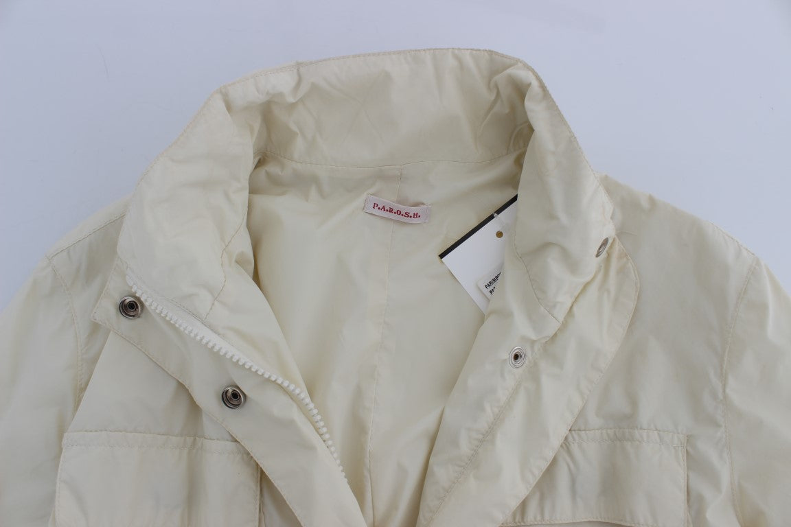 PAROSH Chic Beige Trench Jakke Frakke