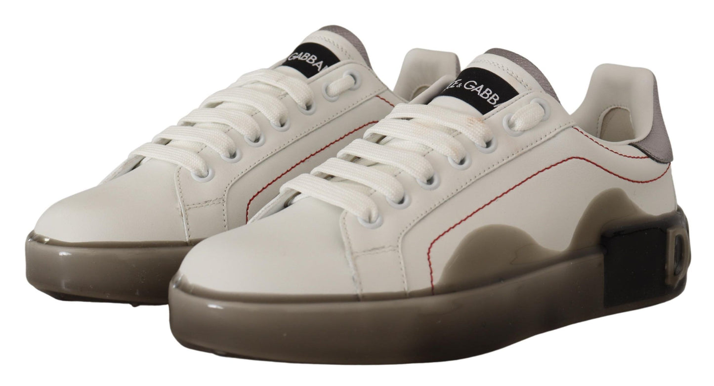 Dolce & Gabbana Elegante Hvide Lædersneakers