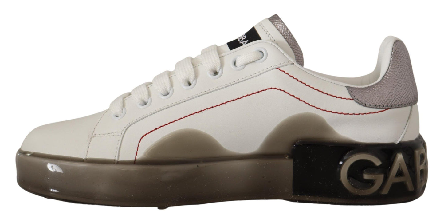 Dolce & Gabbana Elegante Hvide Lædersneakers