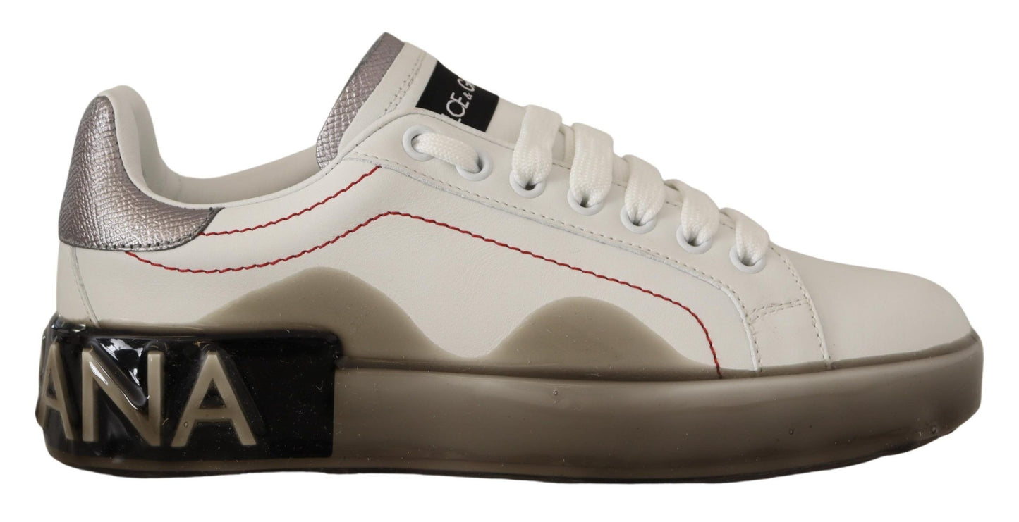 Dolce & Gabbana Elegante Hvide Lædersneakers