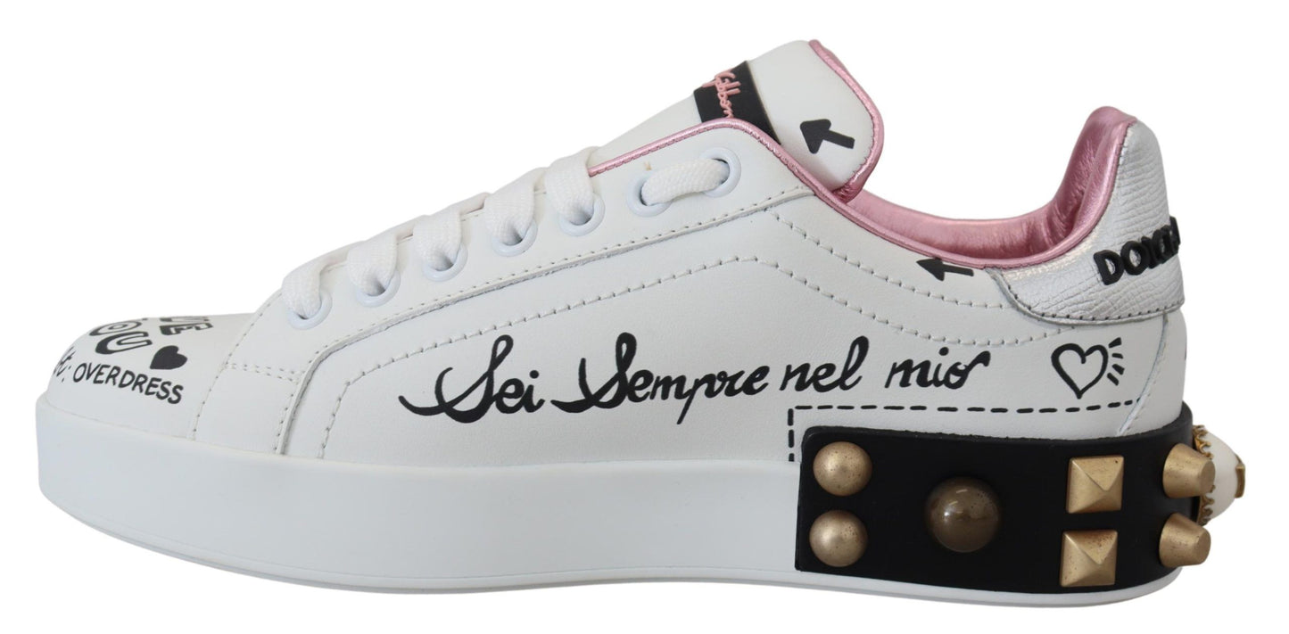 Dolce & Gabbana Queen Crown Chic lædersneakers