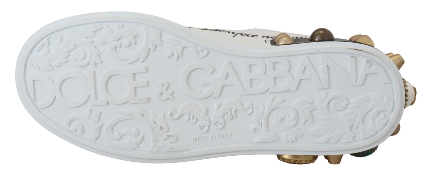Dolce & Gabbana Queen Crown Chic lædersneakers