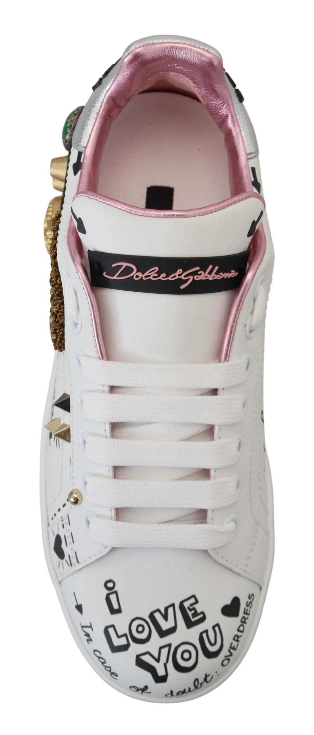 Dolce & Gabbana Queen Crown Chic lædersneakers