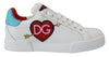 Dolce & Gabbana Elegante Hvide Portofino Lædersneakers