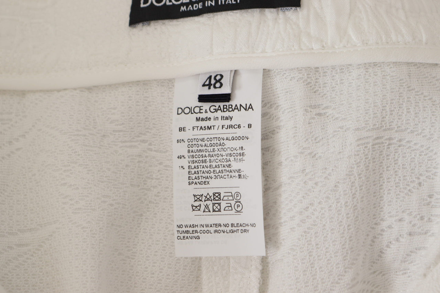Dolce & Gabbana Elegante Højtaljede Hvide Culotte Shorts