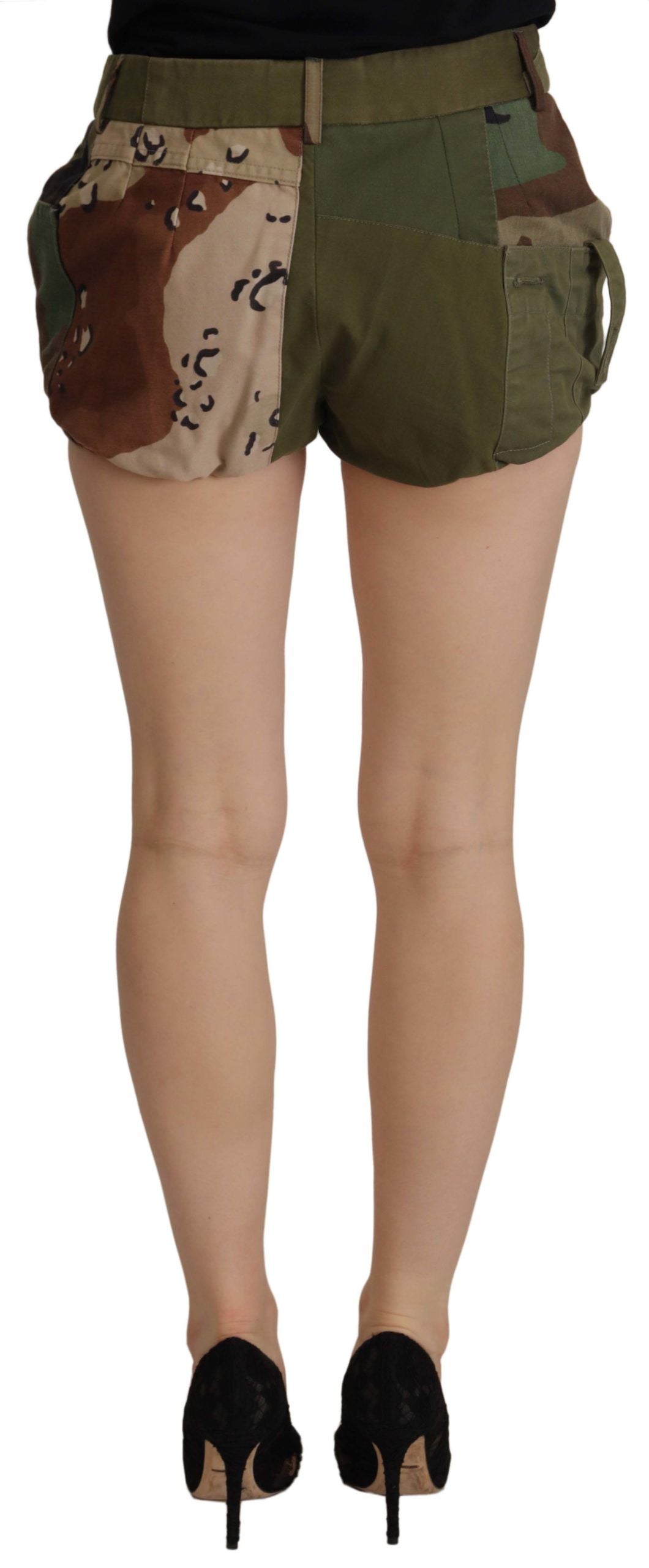 Dolce & Gabbana Army Green højtaljede hotpants