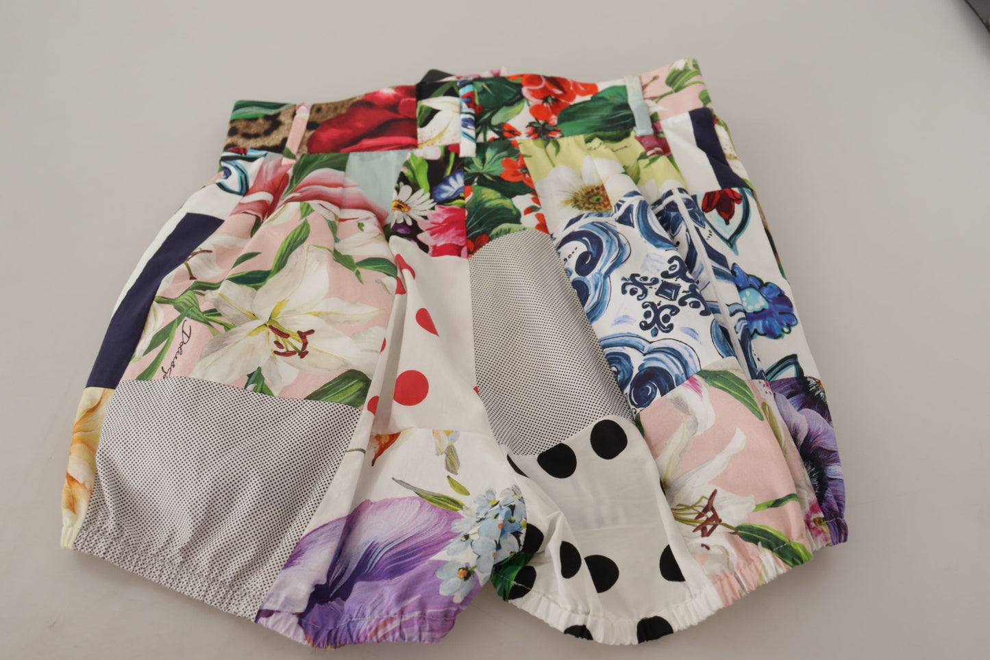 Dolce & Gabbana Patchwork højtaljede designershorts