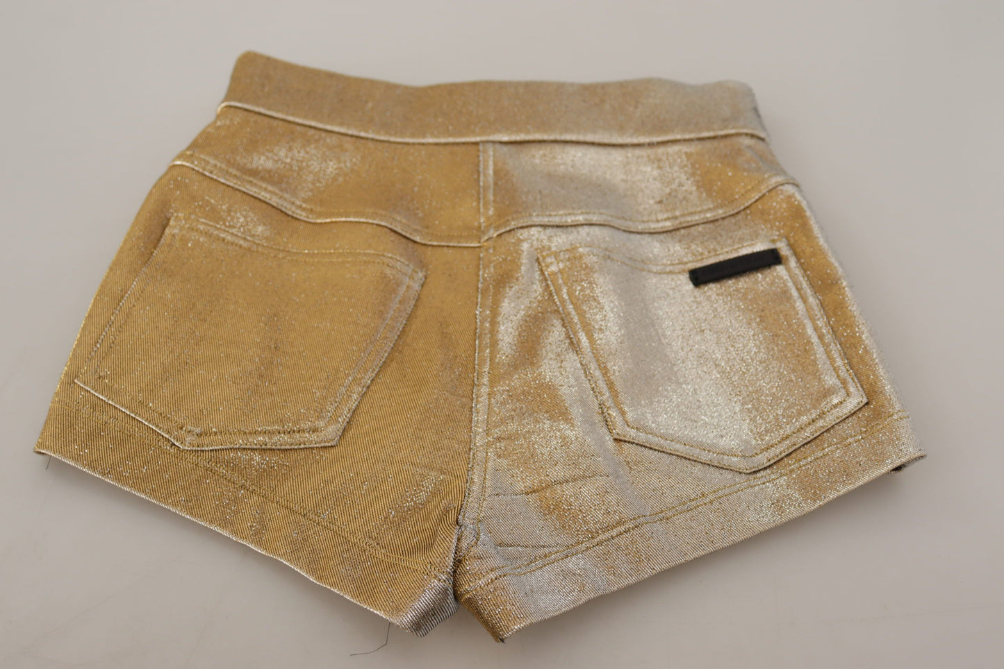 Dolce & Gabbana Guld Højtaljede Hotpants Shorts