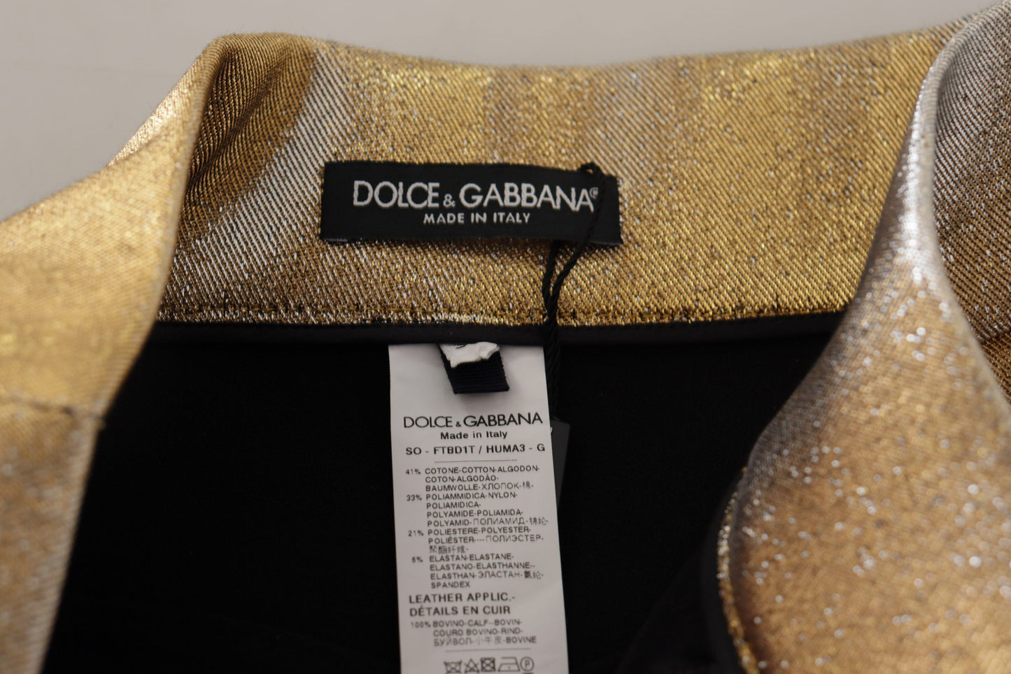 Dolce & Gabbana Guld Højtaljede Hotpants Shorts