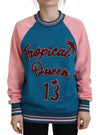 Dolce & Gabbana Paillettet Tropical Queen Bomuldssweater