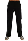 Dolce & Gabbana Elegante Sorte Stretchbukser i Bomuld