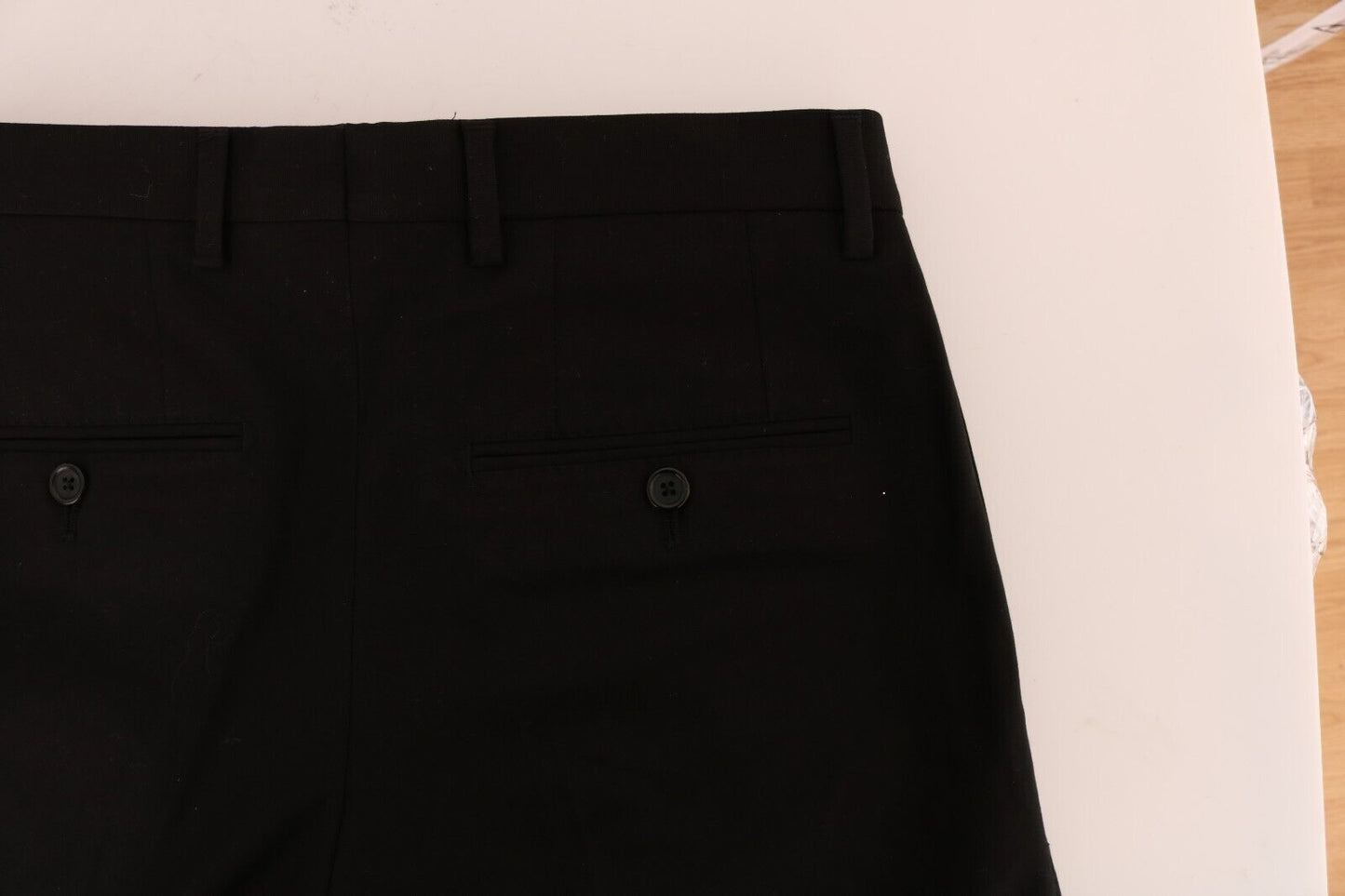 Dolce & Gabbana Elegante Sorte Stretchbukser i Bomuld