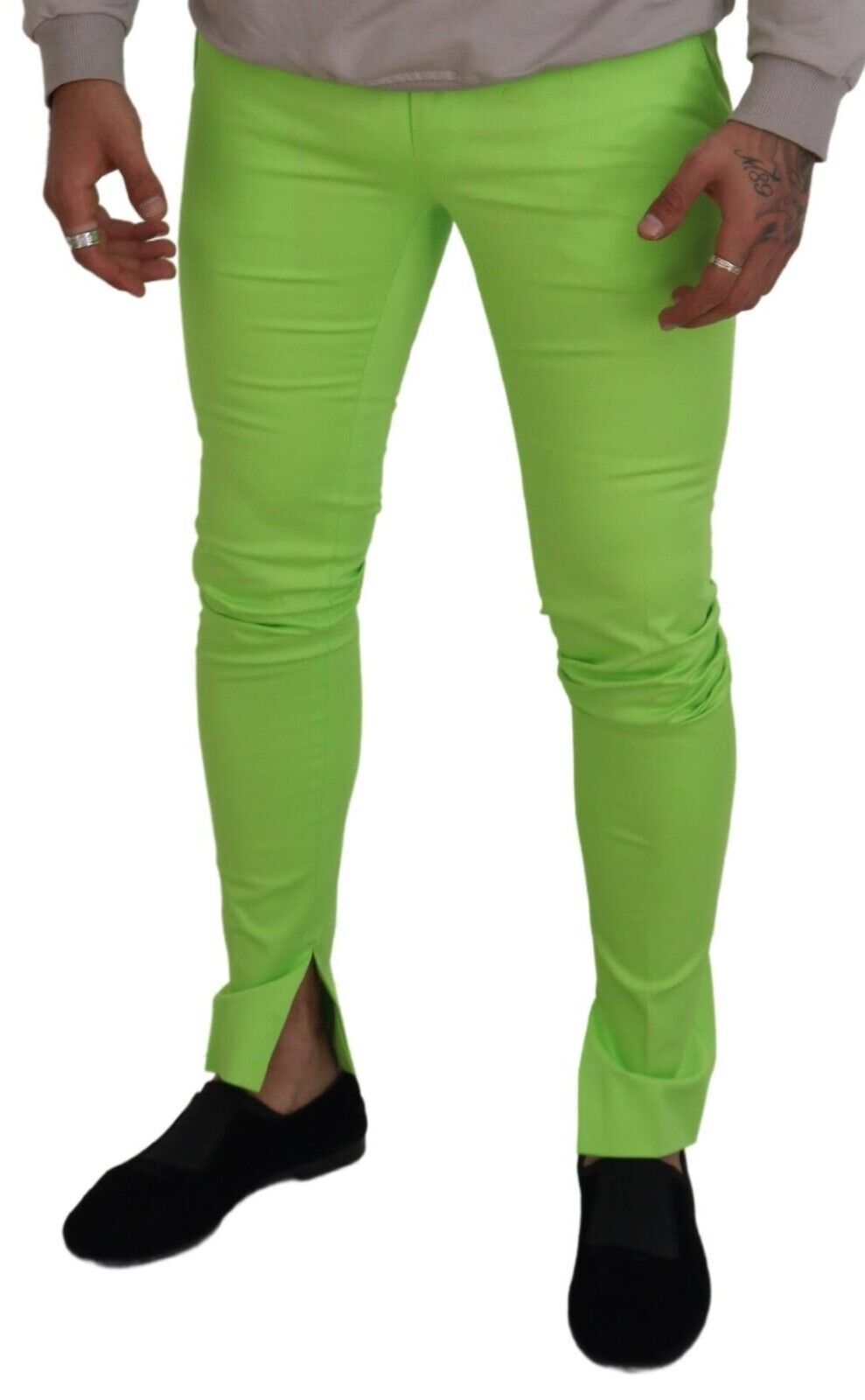 Dolce & Gabbana Elegante Lysegrønne Bomulds Chinos