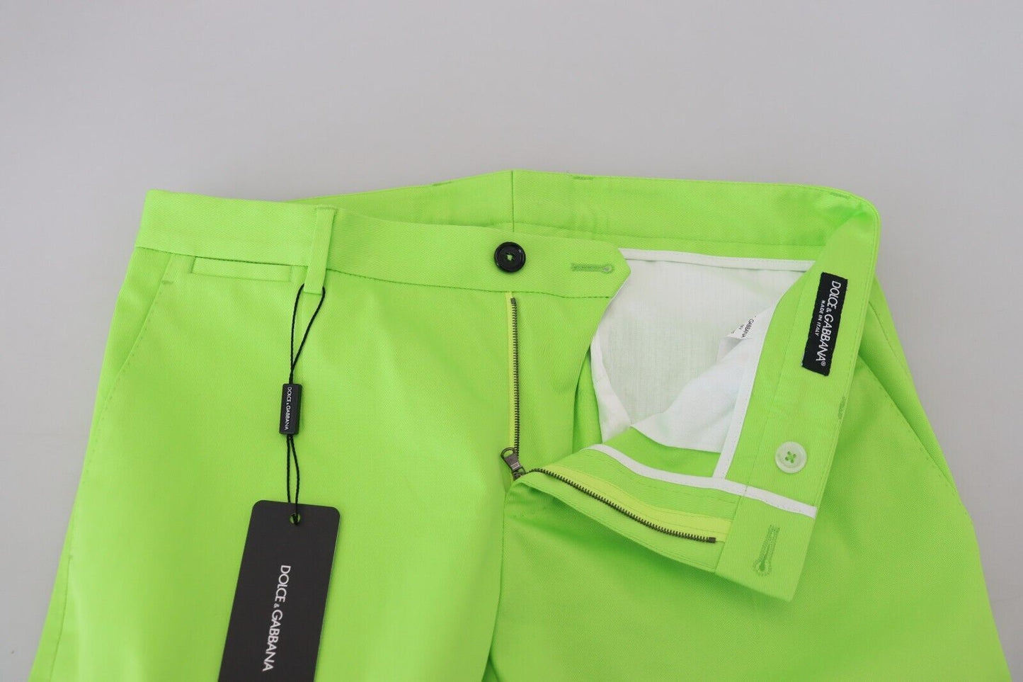 Dolce & Gabbana Elegante Lysegrønne Bomulds Chinos