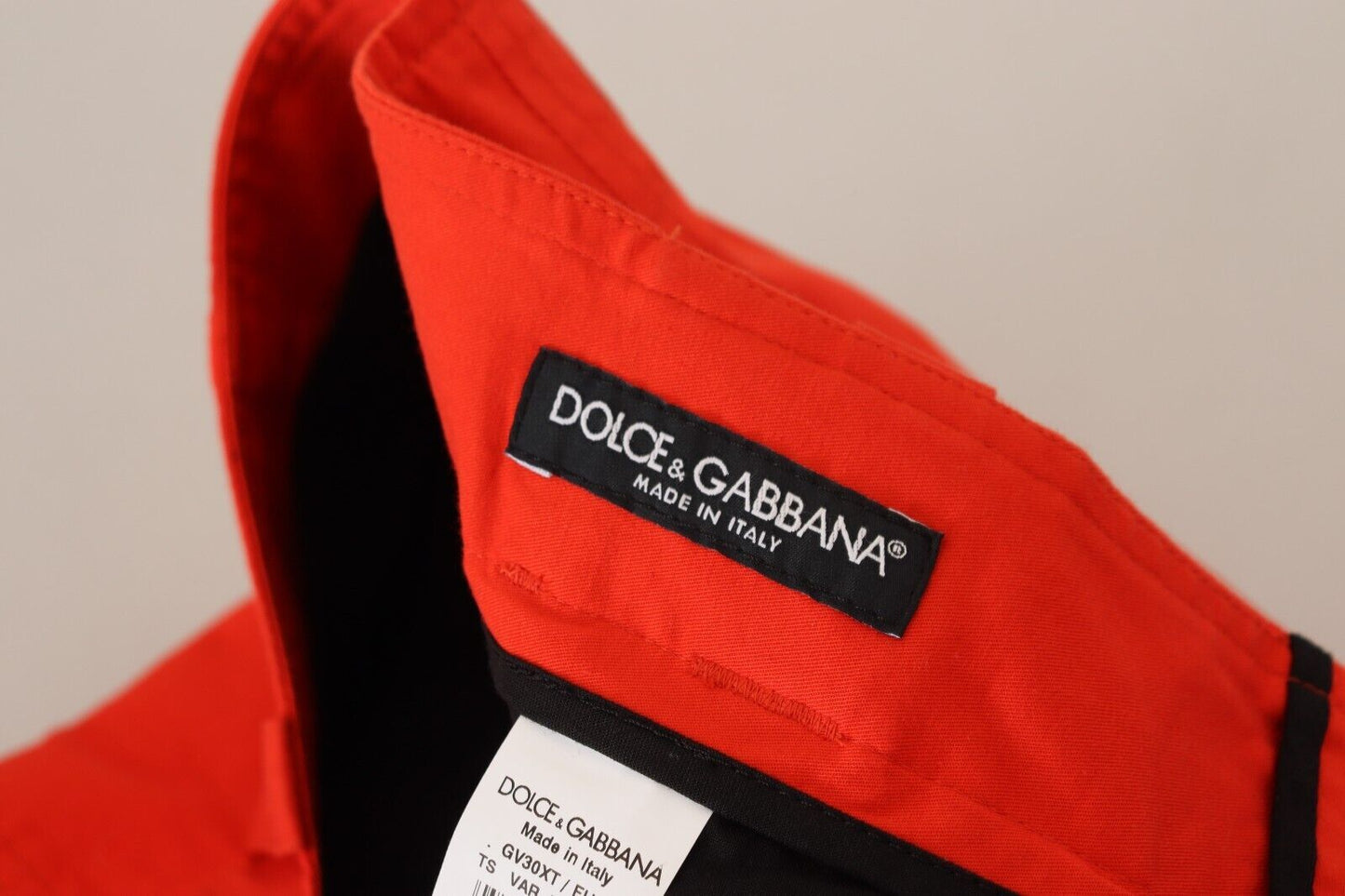 Dolce & Gabbana Elegante Røde Bukser i Bomuldsblanding