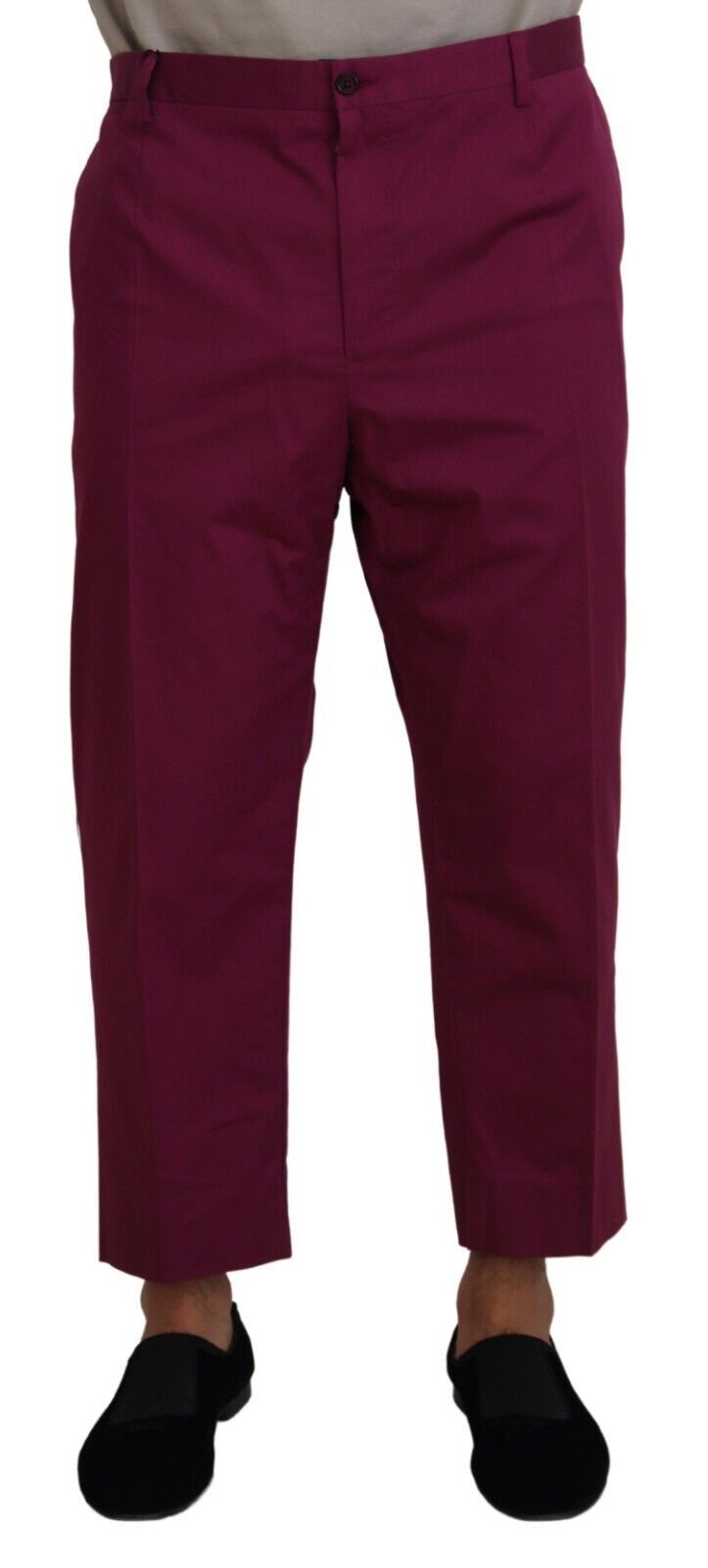 Dolce & Gabbana Elegant Magenta Bomulds Stretchbukser