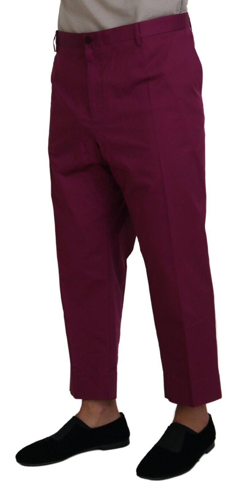 Dolce & Gabbana Elegant Magenta Bomulds Stretchbukser