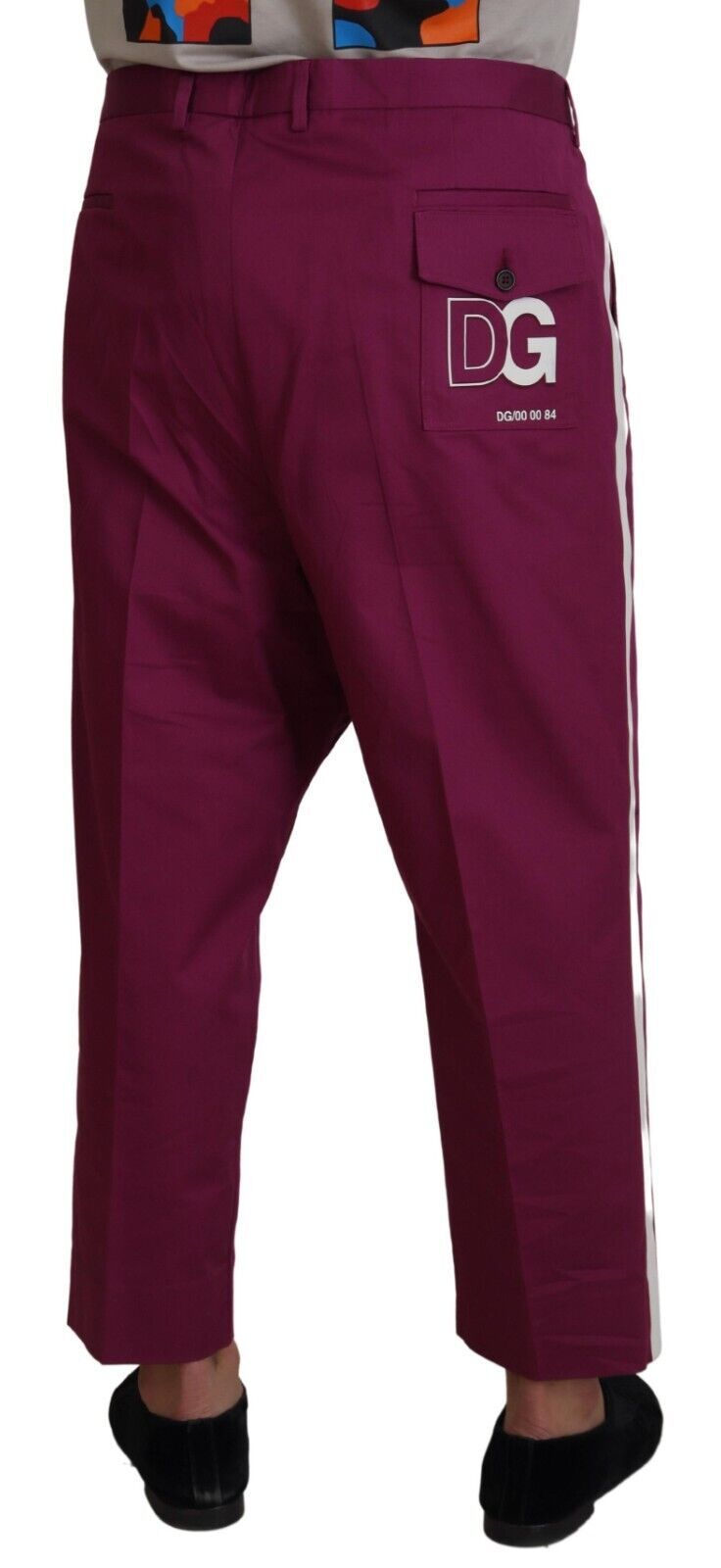 Dolce & Gabbana Elegant Magenta Bomulds Stretchbukser