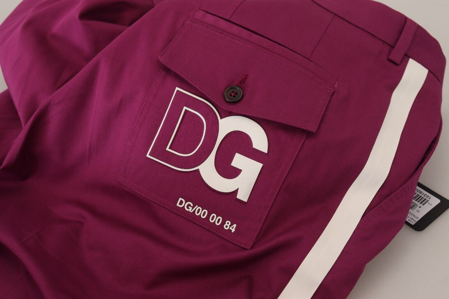 Dolce & Gabbana Elegant Magenta Bomulds Stretchbukser