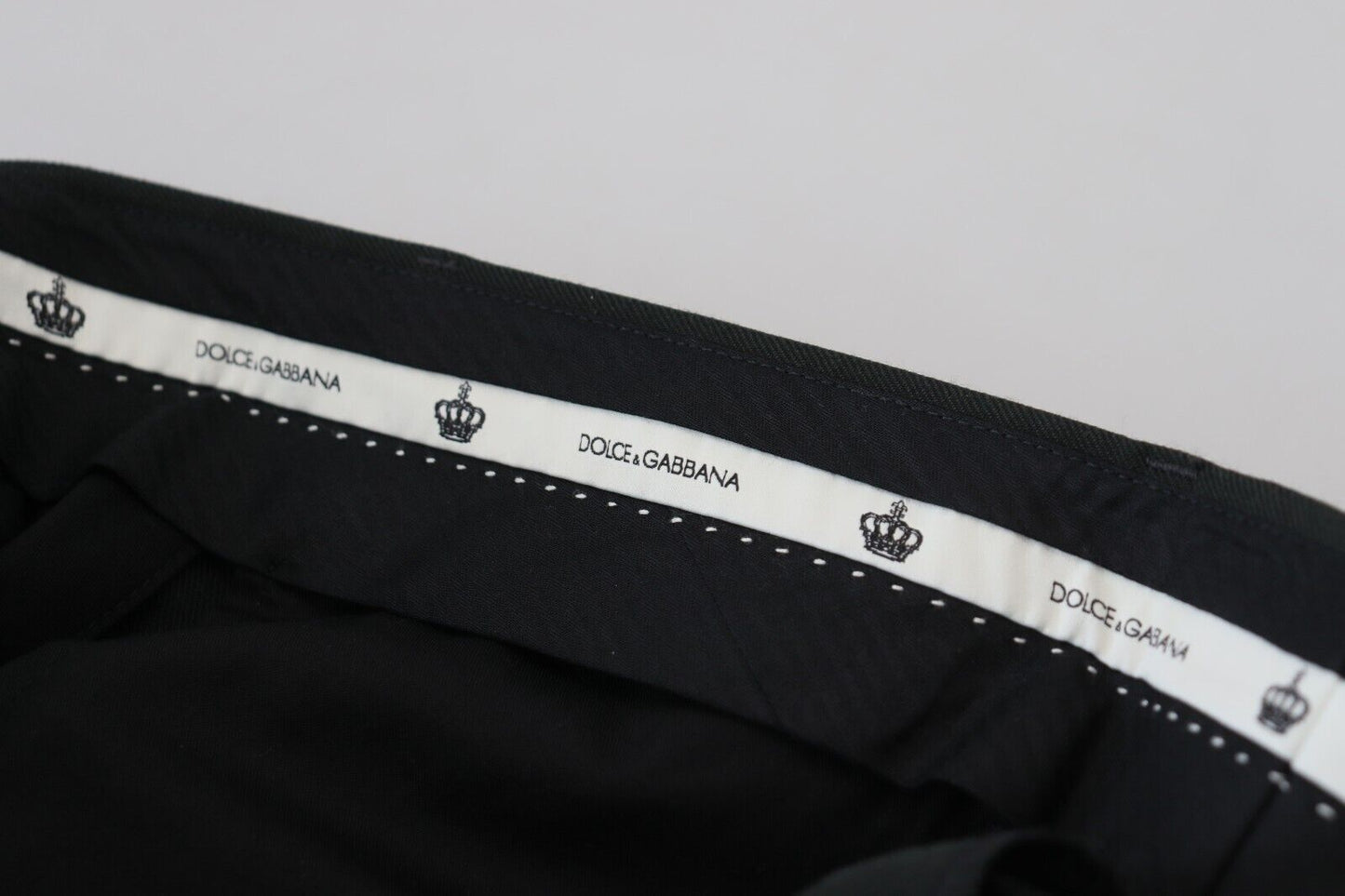 Dolce & Gabbana Elegante Sorte Skræddersyede Bukser