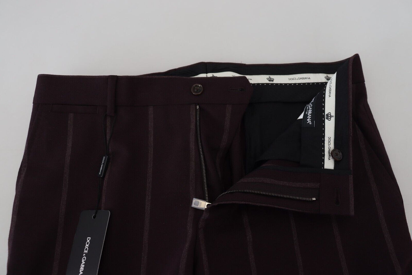 Dolce & Gabbana Elegante Brune Uldblandingsbukser
