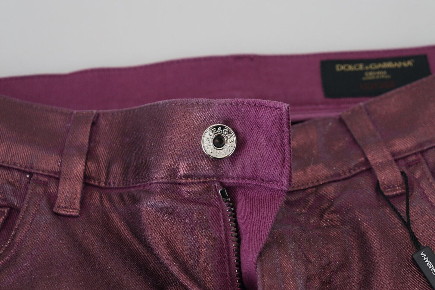 Dolce & Gabbana Elegante Magenta Bomuldsbukser