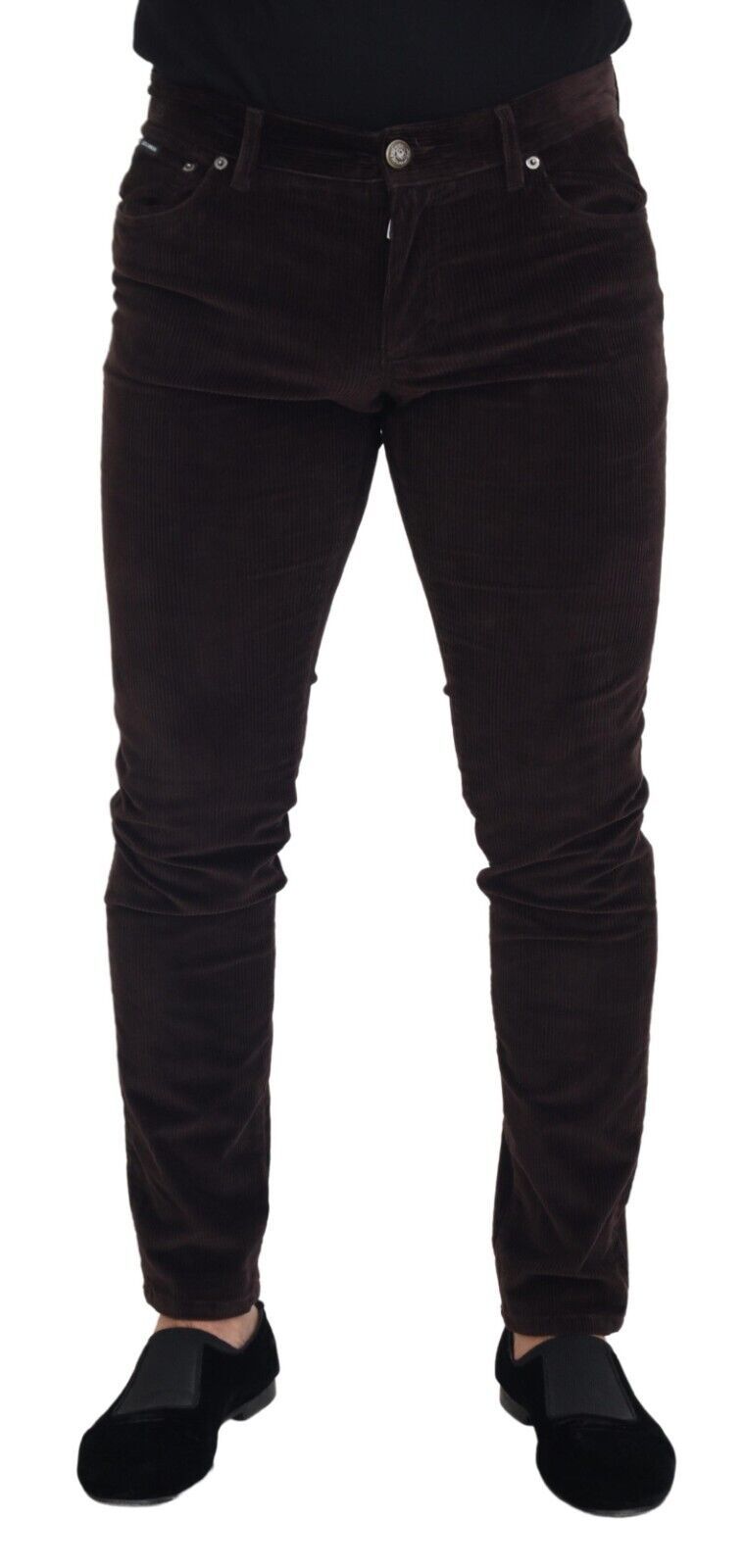 Dolce & Gabbana Elegante Brune Silkeblandingsbukser