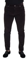 Dolce & Gabbana Elegante Brune Silkeblandingsbukser