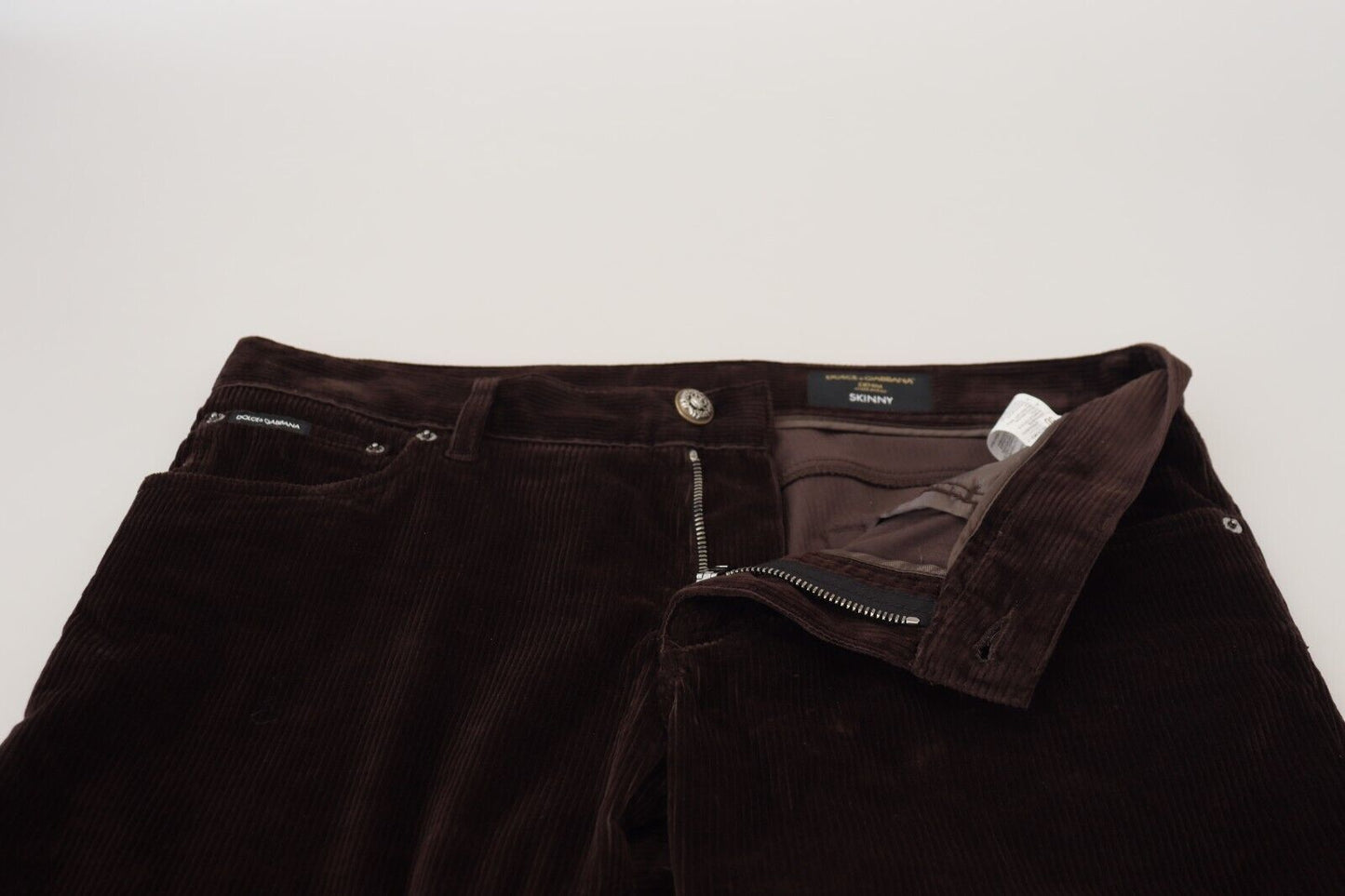 Dolce & Gabbana Elegante Brune Silkeblandingsbukser
