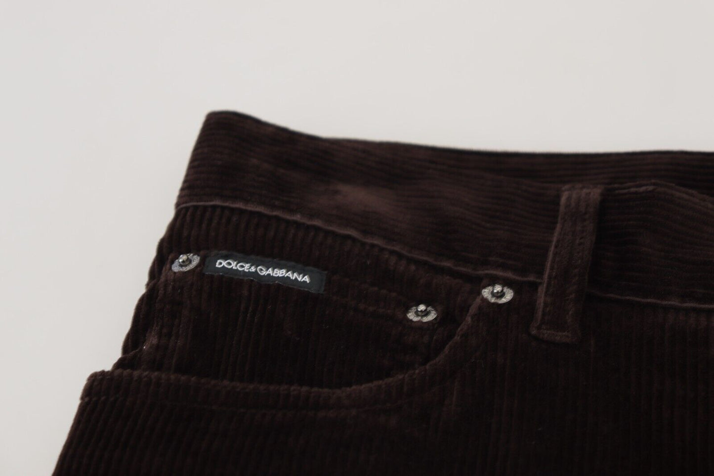 Dolce & Gabbana Elegante Brune Silkeblandingsbukser