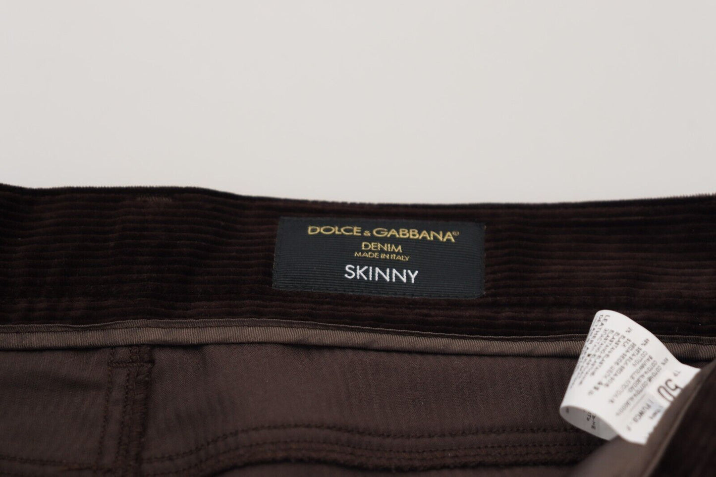 Dolce & Gabbana Elegante Brune Silkeblandingsbukser