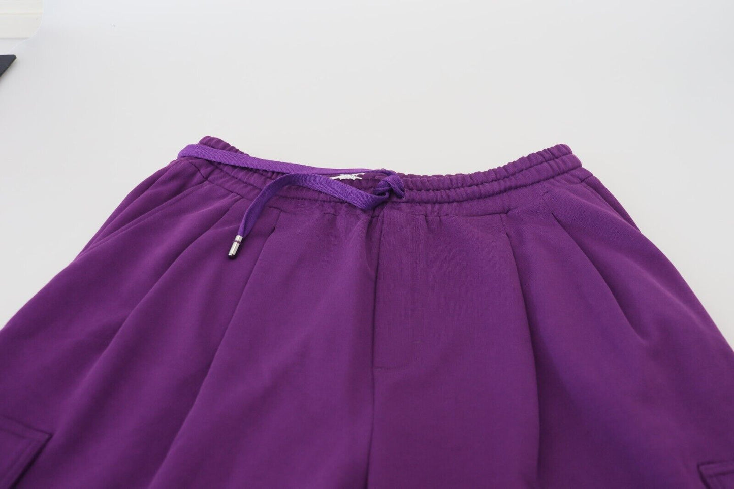 Dolce & Gabbana Elegant Lilla Cargo Joggingbukser i Bomuld