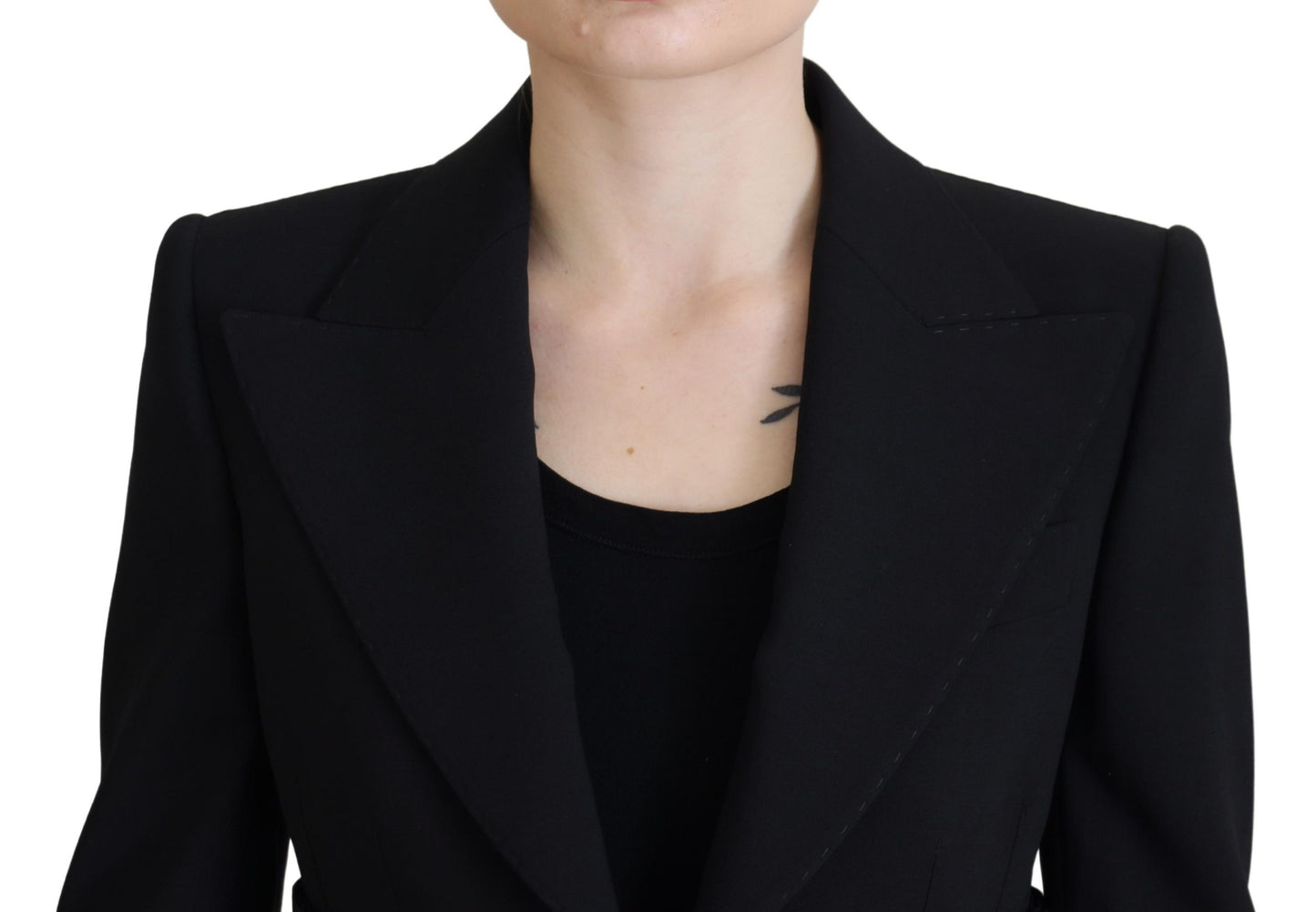 Dolce & Gabbana Elegant Sort Stretch Uldblazer