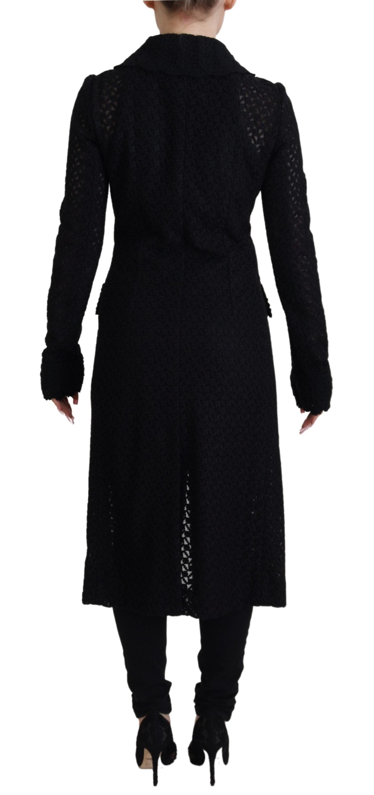 Dolce & Gabbana klassisk strikket lang jakke med knapper