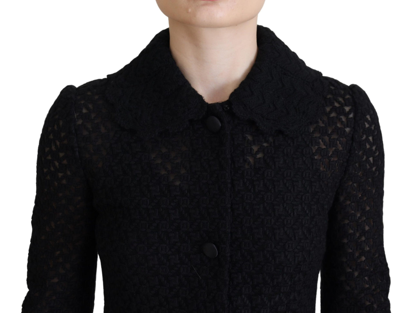 Dolce & Gabbana klassisk strikket lang jakke med knapper