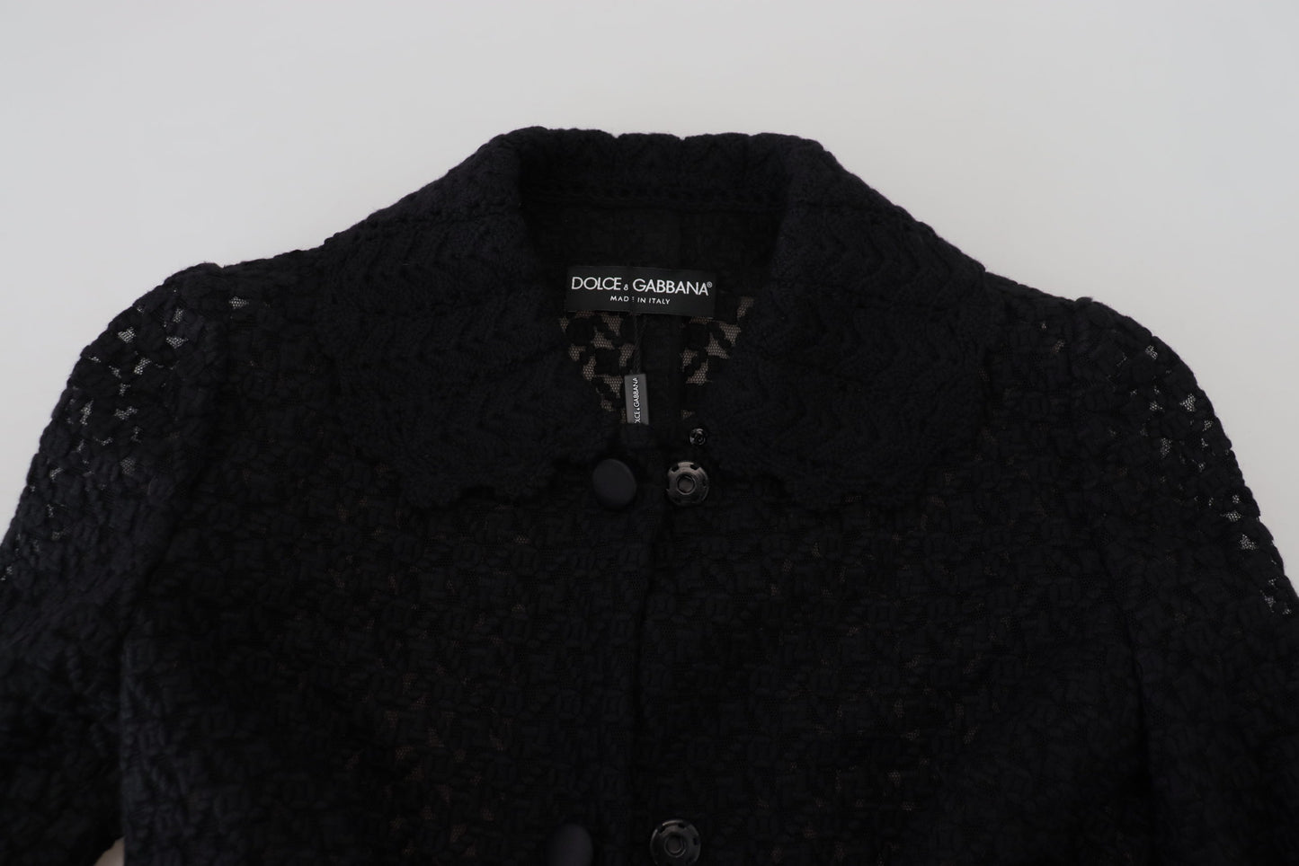 Dolce & Gabbana klassisk strikket lang jakke med knapper