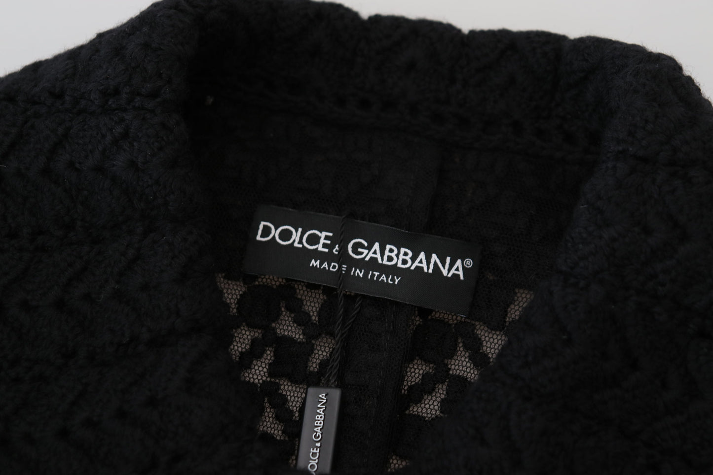 Dolce & Gabbana klassisk strikket lang jakke med knapper