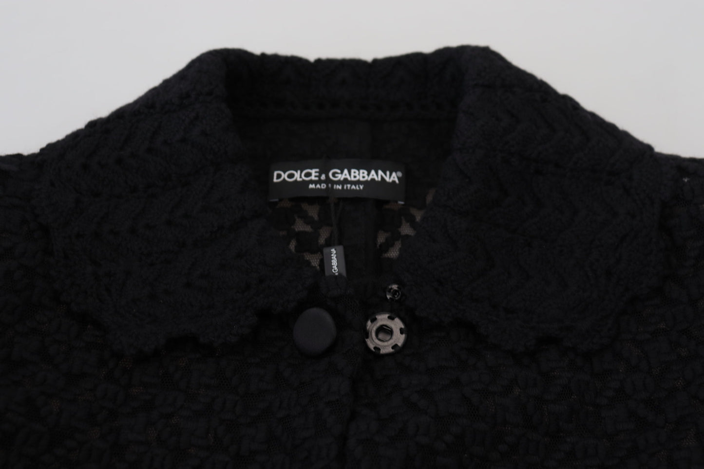 Dolce & Gabbana klassisk strikket lang jakke med knapper