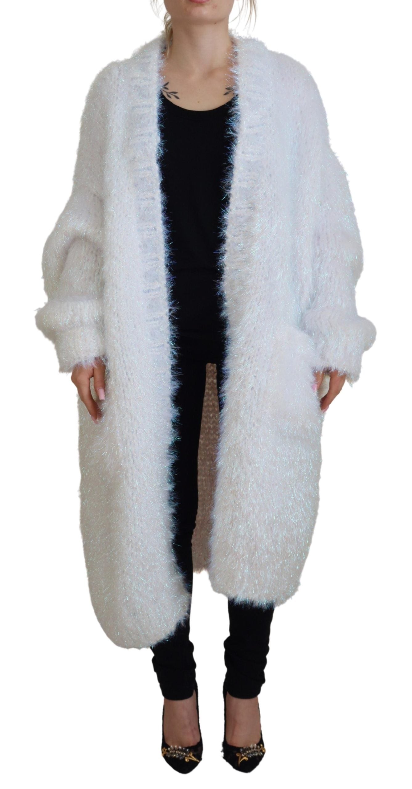 Dolce & Gabbana Elegant Hvid Langærmet Cardiganjakke