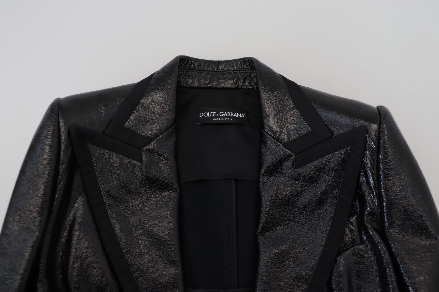 Dolce & Gabbana Elegant Cropped Sort Designerjakke